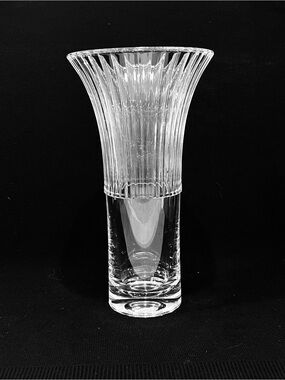Vintage Bohemia Cut Crystal Elegant Vase Czech Republic 10”